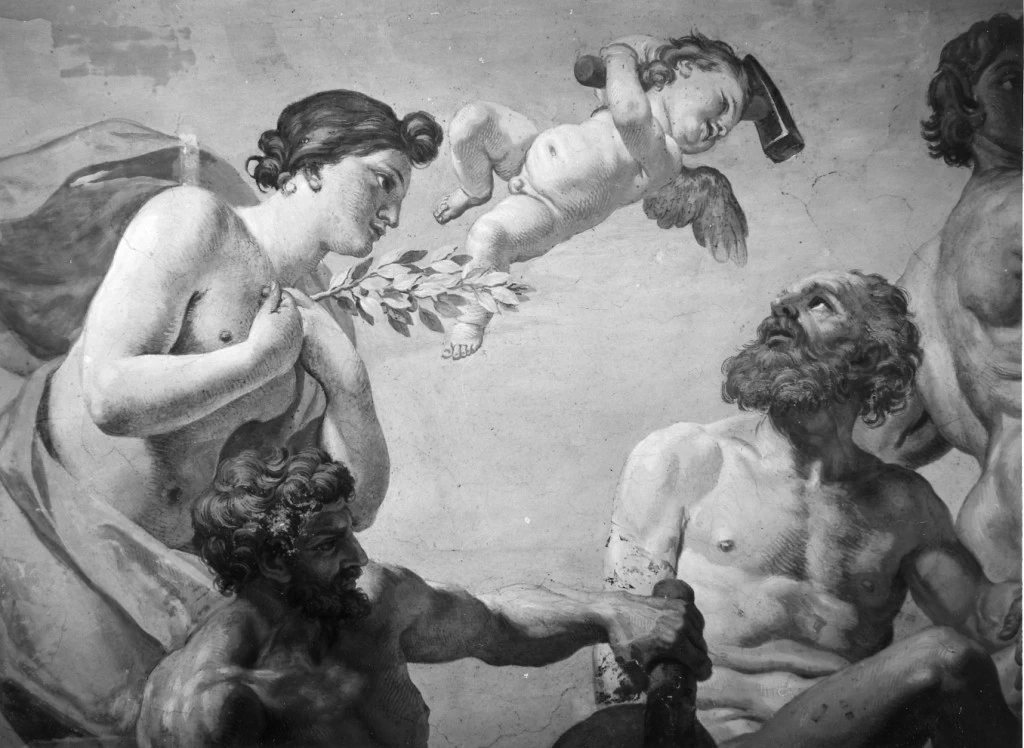  216-Giovanni Lanfranco-Il concilio degli dei, Minerva, Ercole e Vulcano-Galleria Borghese, Roma 